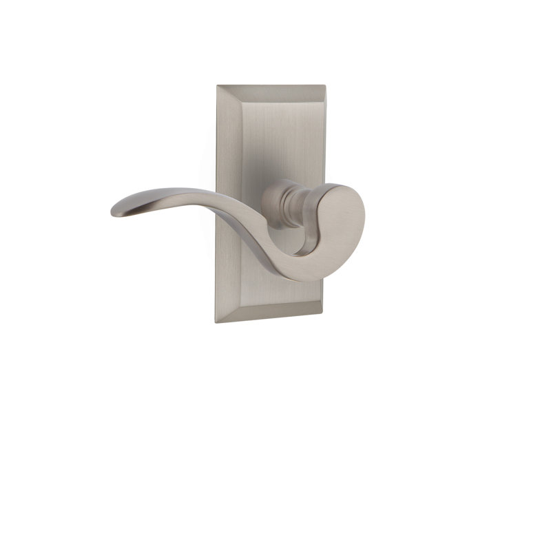Mannequin simple Studio Plate avec levier de manoir, Nickel satiné, Gaucher