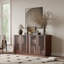 Armoire de rangement antique à 4 portes avec tablettes réglables