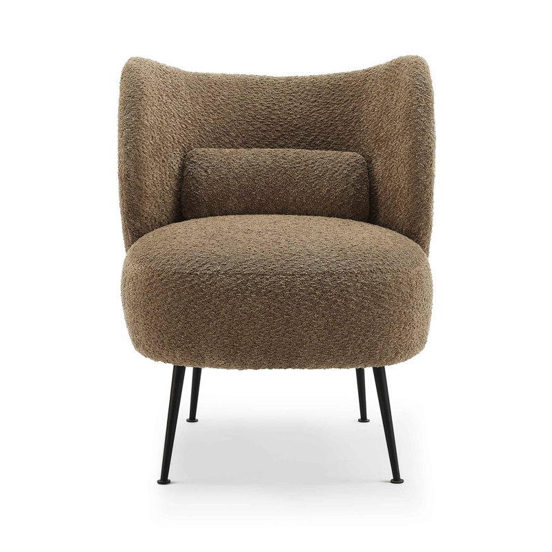 Emiline 61Cm Wide Barrel Chair, Nut Brown Bouclé