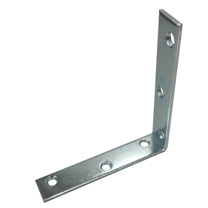 Support de coin Prime-Line, fabrication en acier, angle en L, Zinc, H 8,45 po x l 5,65 po x P 1,15 po