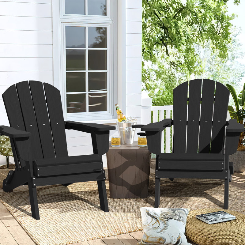 Chaise Adirondack bleu marine, Noir, noir, noir, noir