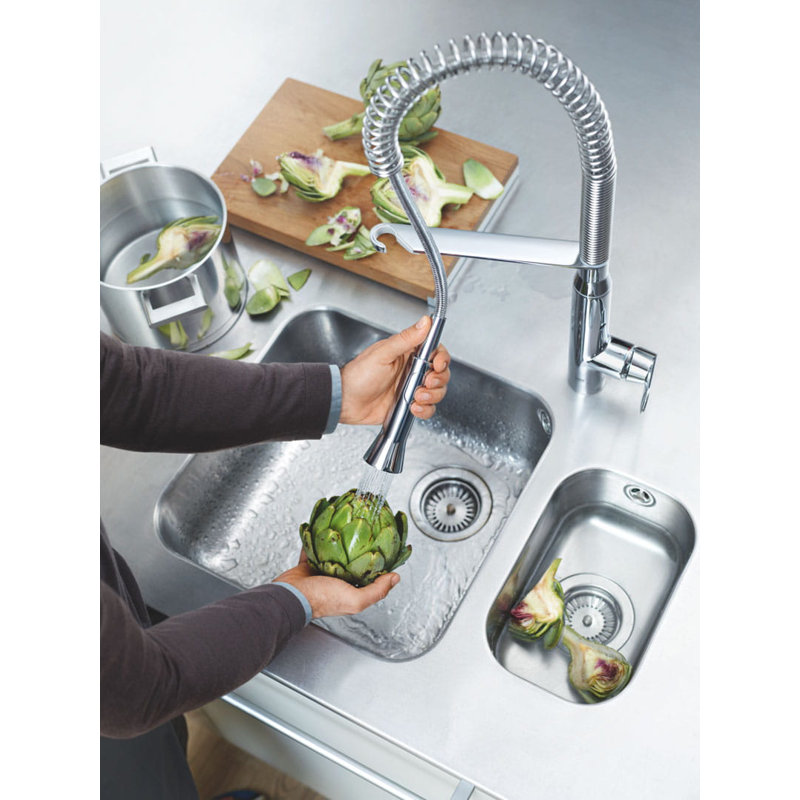 K7 Pull Down Single Handle Kitchen Faucet with Accessories, StarLight Chrome