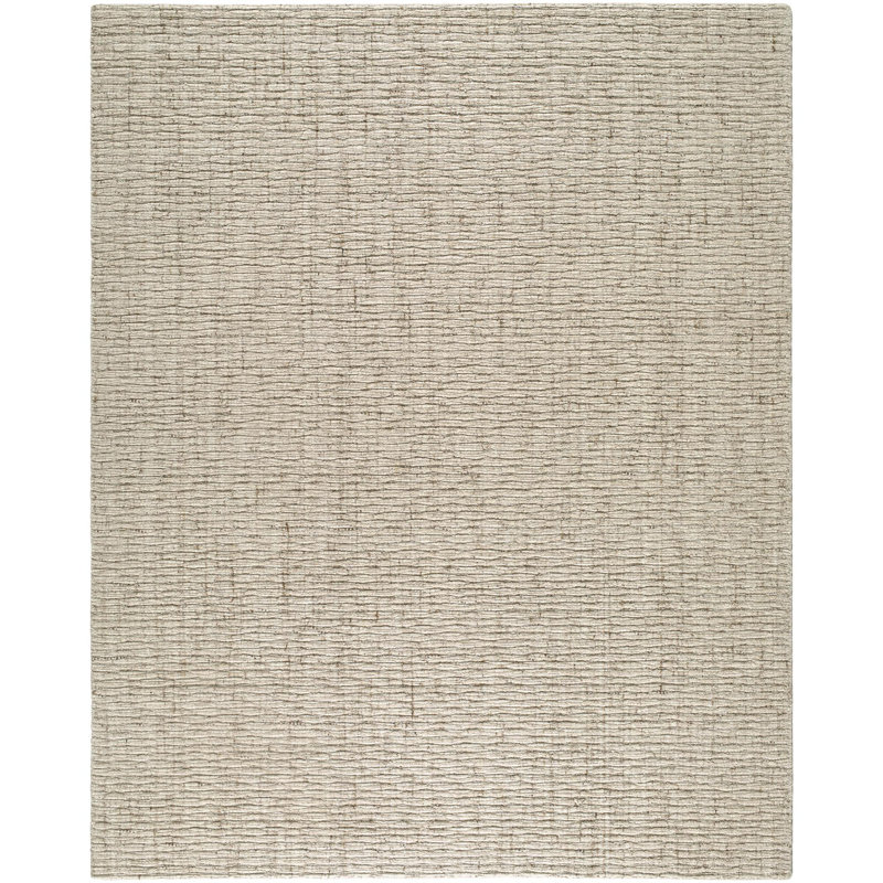 Jennifer Hand Knotted Wool Area Rug in Beige, Rectangle 9' x 12'