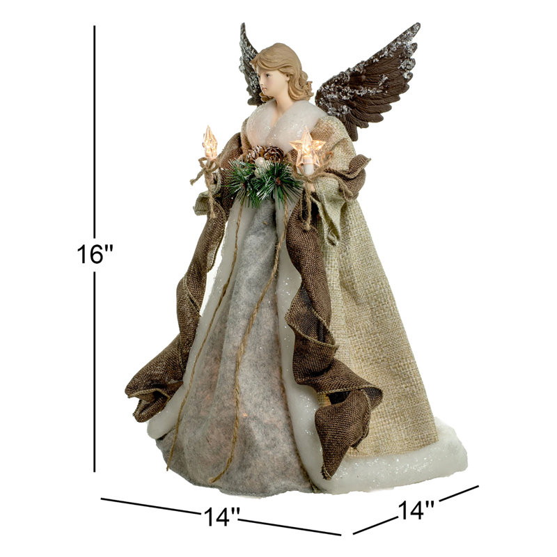 16'' Wood Lighted Tree Topper