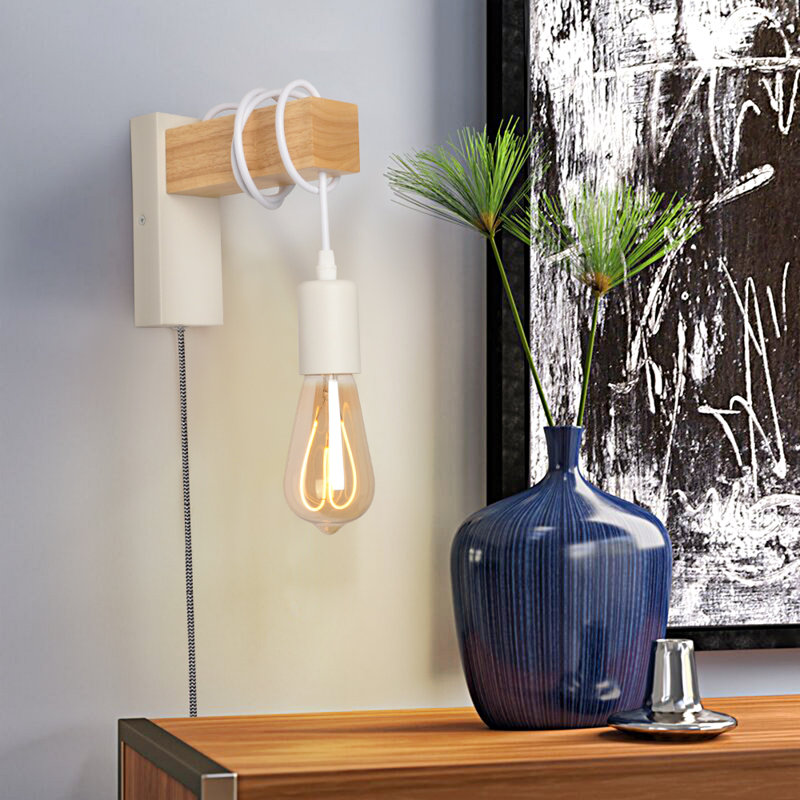 Lampe murale moderne en bois Yaireth