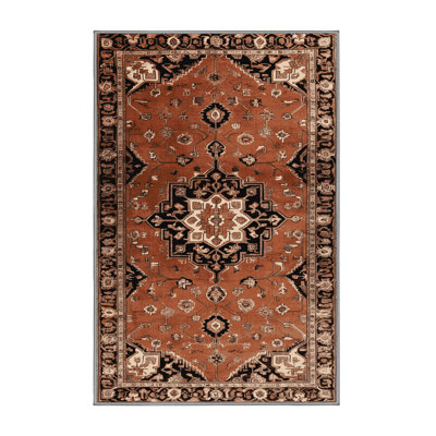 Tapis brun lavable à la machine