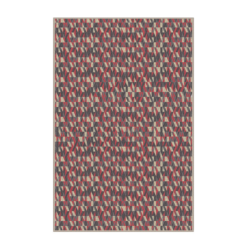 Tapis rouge / noir Power Loom, Rectangle 2 pi x 4 pi