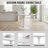 42" Tulip Round Dining Table With Metal Base,White-1997599810