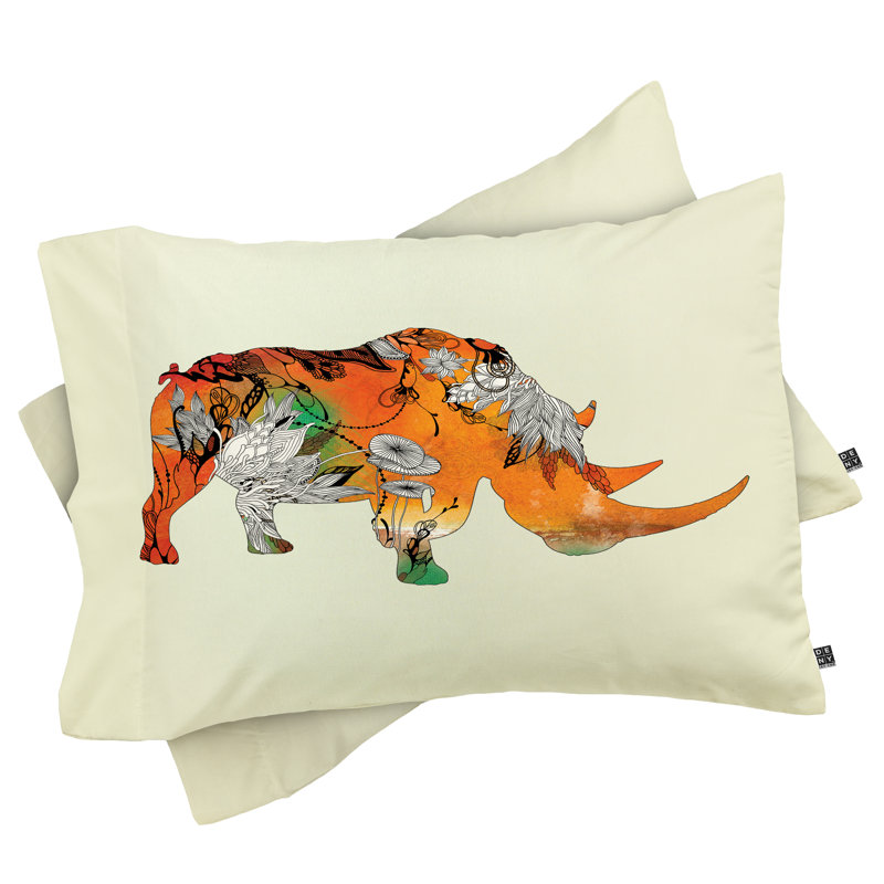 Rhino Pillowcase, Standard