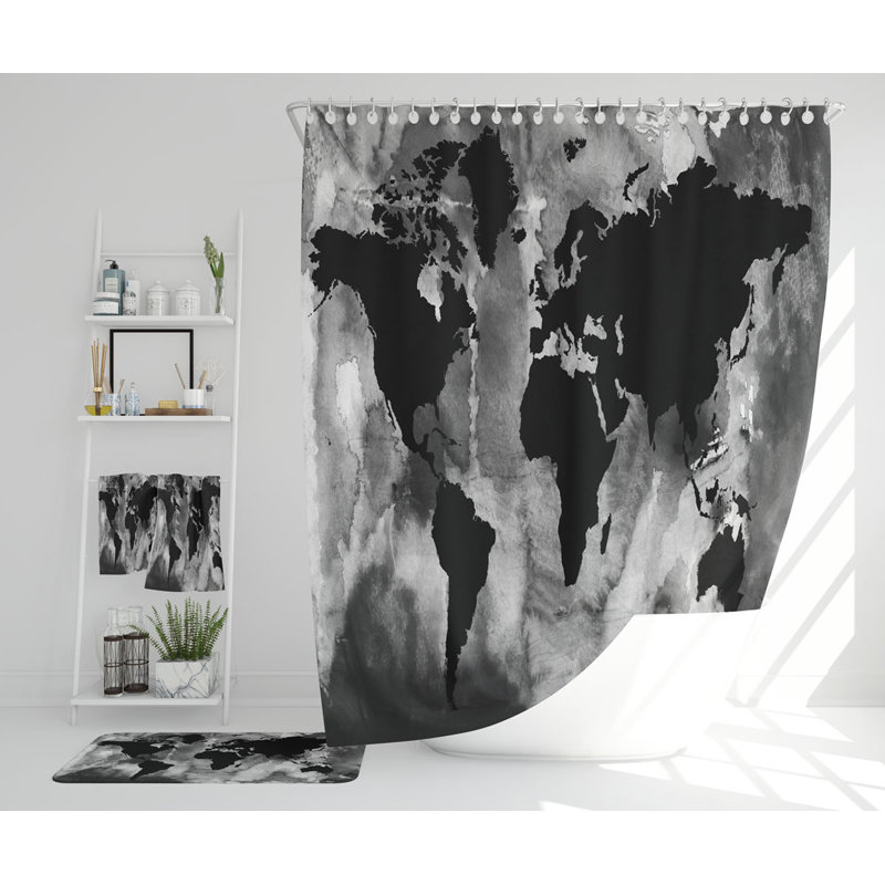 Neysha Polyester Shower Curtain Set