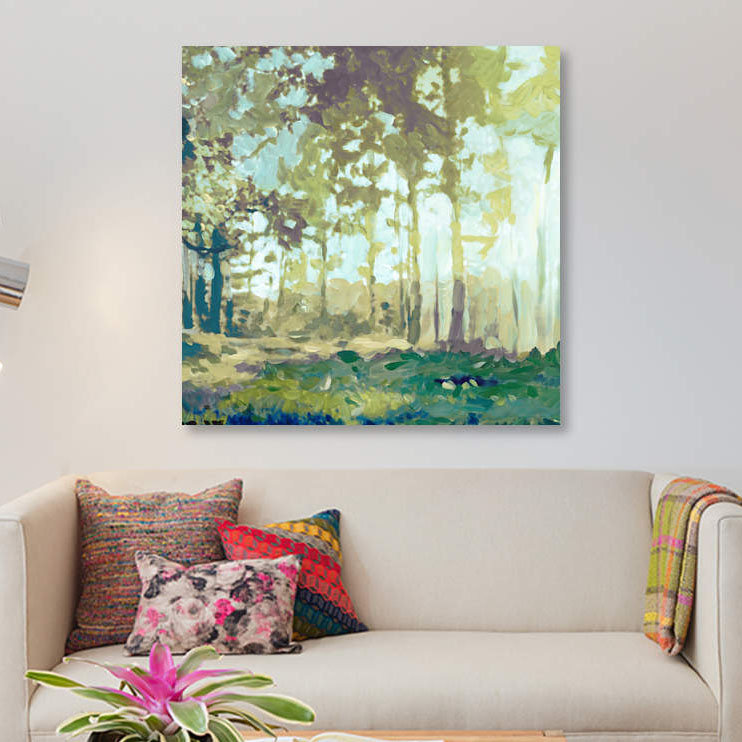 « bellewoods », reproduction sur toile, H 37 po x l 37 po x P 1,5 po