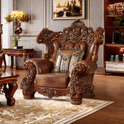Fauteuil en cuir de vache American