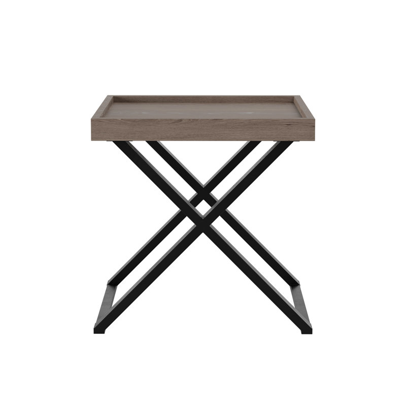 Harrington Tray Top Cross Legs End Table