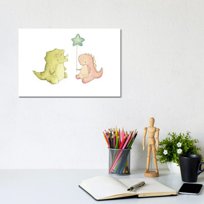 Dino Friends by Mike Koubou - Wrapped Canvas Gallery-Wrapped Canvas Giclée