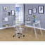 Bibliothèque contemporaine en acrylique transparent Office - 4 tablettes pour bureau
