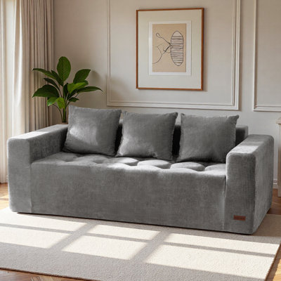 Canapé modulaire à 3 places Cloud, revêtement en chenille doux avec dossier moelleux et confort désossé pour le salon