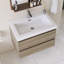 Meuble-lavabo mural simple avec plateau en résine intégré blanc-2042215611-2042215612