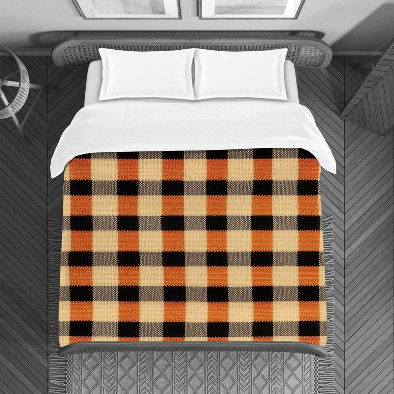 Polyester Gingham Duvet Cover, Twin Duvet Cover