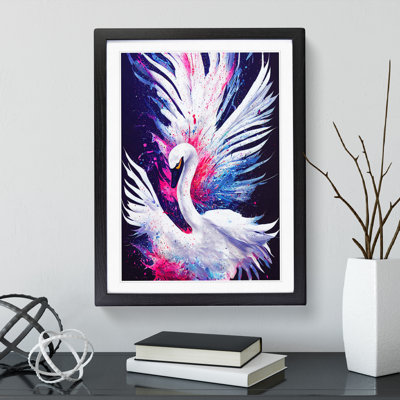 Vibrant Swan Art No.2 Abstract - Wall Art