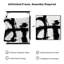 Impression sur tissu grand format - Motif abstrait expressif noir et blanc pour salon ou chambre - « Assemblage du cadre requis (cadre non fini) »-135869197