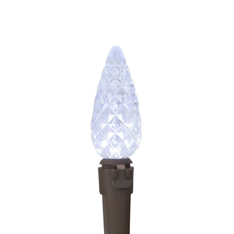 LED C6 Christmas 70 Light String Lighting, Pure White