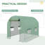 Brandylynn 2.5 x 2m Walk-In Polytunnel Greenhouse Steel Frame PE Cover Green