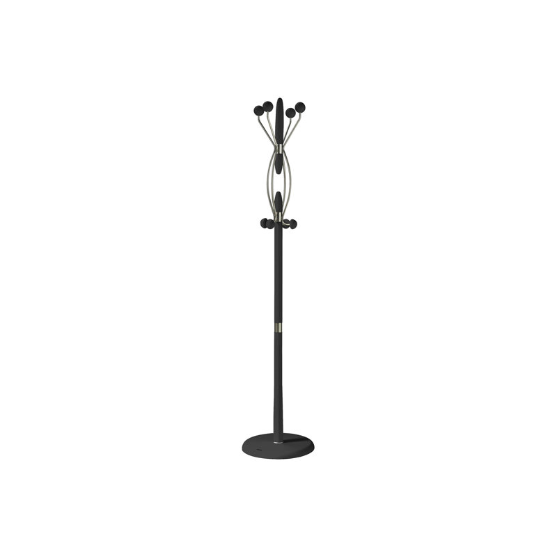 Jana Freestanding 8 - Hook Coat Rack, Black