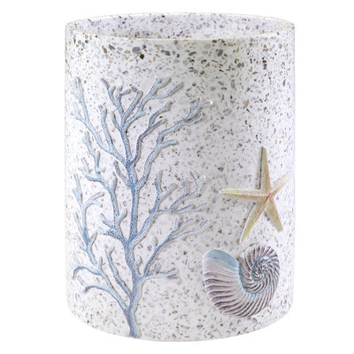 Coastal Terrazzo Bath 0.5 Gallon Waste Basket