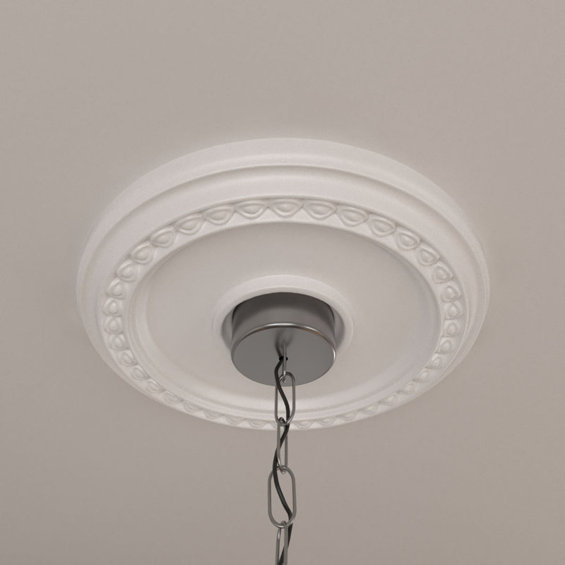 Médaillon de plafond Endyathane Remy, P 13 3/8 po x P 7/8 po, apprêté en usine