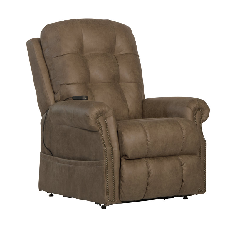 Fauteuil inclinable Burech, Similicuir limon