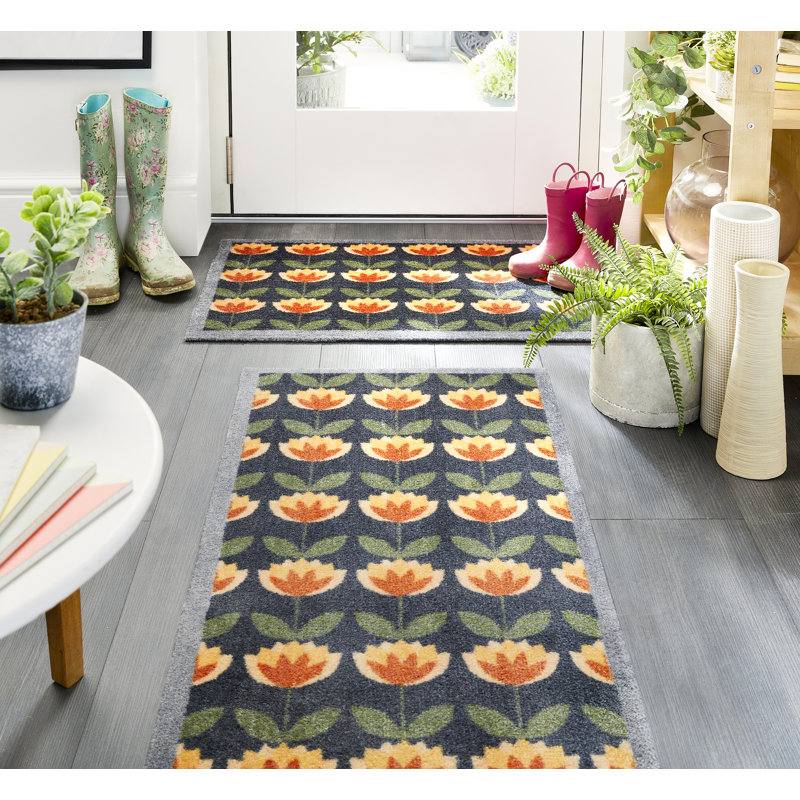Nylon My Retro Floral Indoor Mat, 50cm W x 75cm L