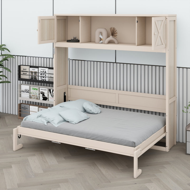 Lit escamotable avec placards de rangement intégrés