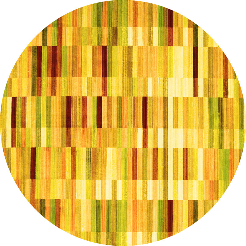 Jay-Christopher Performance Striped Indoor Rug, Round 5'