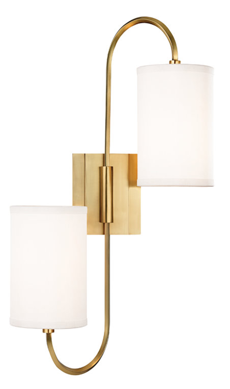 Junius 2 - Light Armed Sconce, Aged Brass