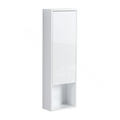 Armoire murale de salle de bain 12 po, portes à fermeture douce, conception à fixation flottante
