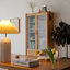Armoire de rangement avec porte et verre