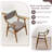 Velvet Dining Chair Set Of 2 With Padded Seat & Back Armrests Rubber Wood Frame