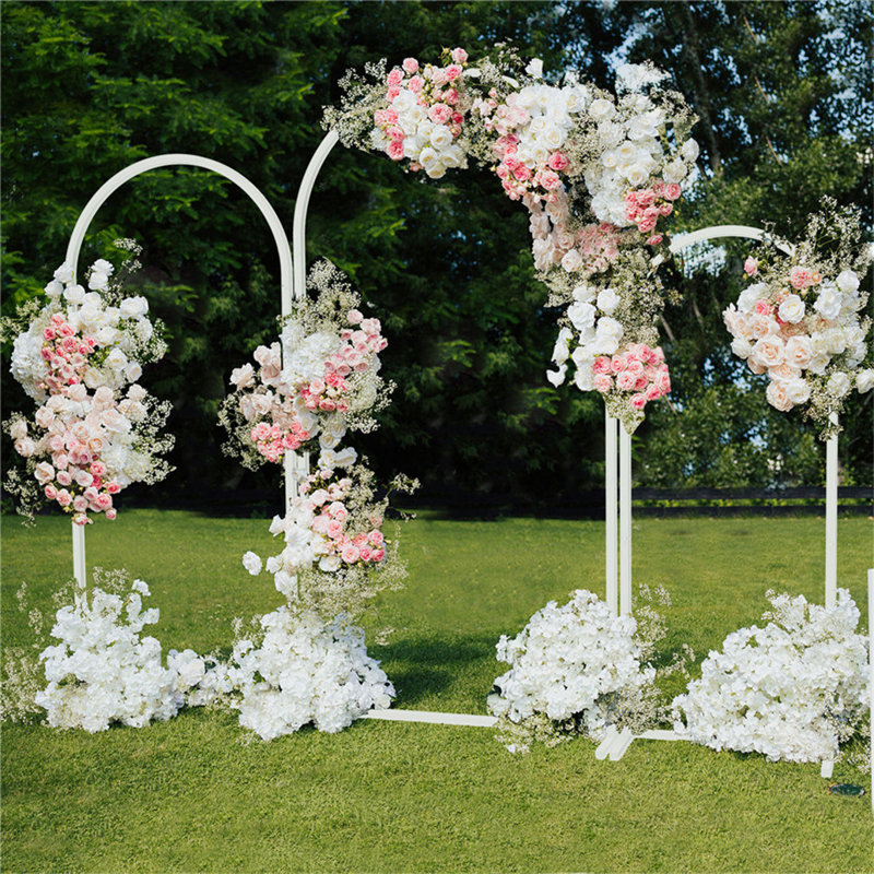 Iron Garden Arches in White (Set of 3)