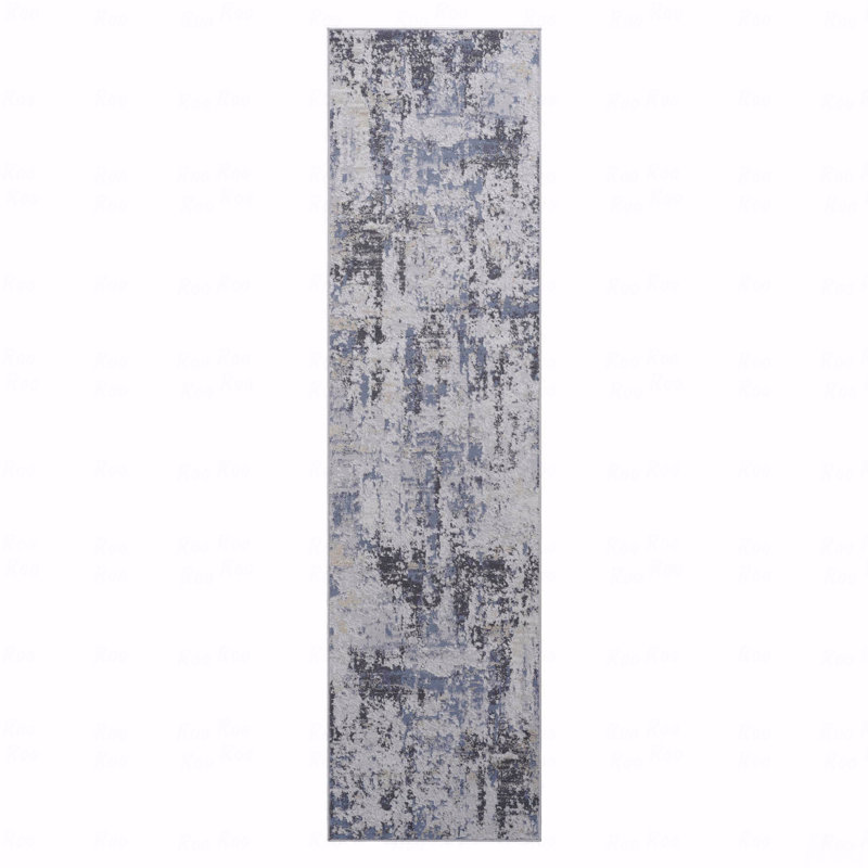 Runner Area Rug  - 2' X 8' Abstract, Runner 2'2" x 8'