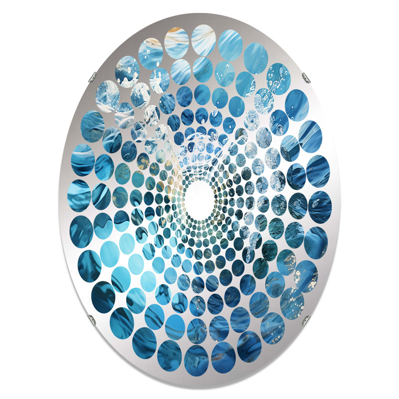 Miroir mural rond, H 35,4 po x l 23,6 po