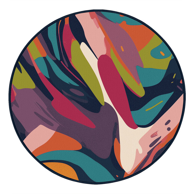 Chromatic Illusion Rug, Round 3'