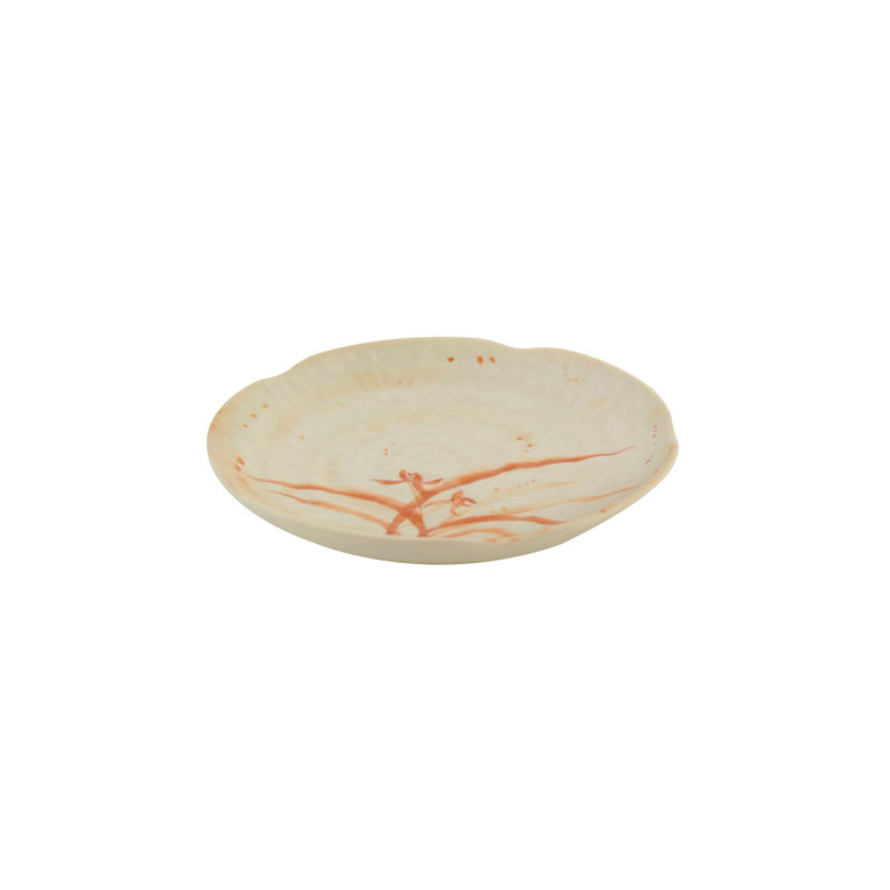 Plat de présentation en mélamine de forme Lotus orchidée 14 po