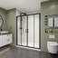56"-60" W x 70" H Framed Double Sliding Shower Door with 1/4" SGCC Tempered Glass-1368925148