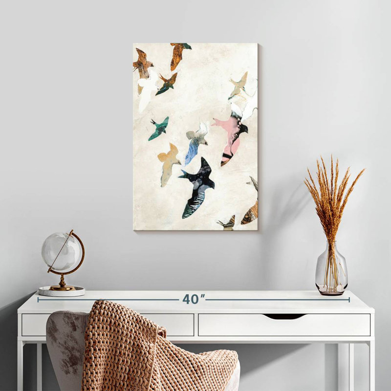 Brampt oiseaux abstraits II, H 24 po x l 16 po