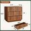 Commode 3 tiroirs moulée cannelée 31,5 po-750056772
