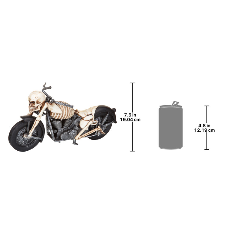 Figurine de squelette de moto os chillin
