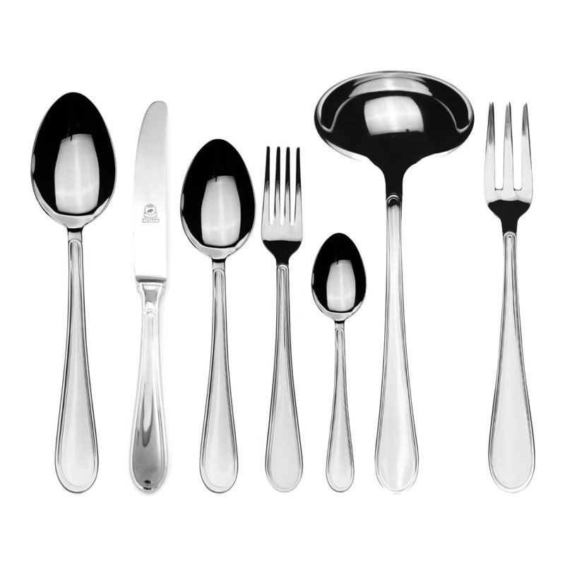 Ensemble de couverts Norma avec couteaux H / H - 51 pièces - Acier inoxydable