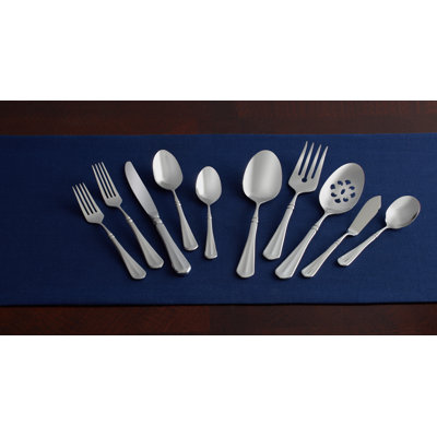 French Countryside 45-Piece 18/10 Stainless Steel Flatware Set, Service for 8