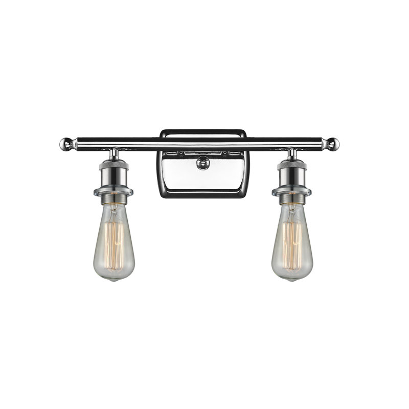 Éclairage pour salle de bain à intensité variable 2 lumières Briele Bare, Chrome poli