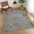 Machine Washable Indoor/Outdoor Chantille ACN2288 Damask Rug-1057951557